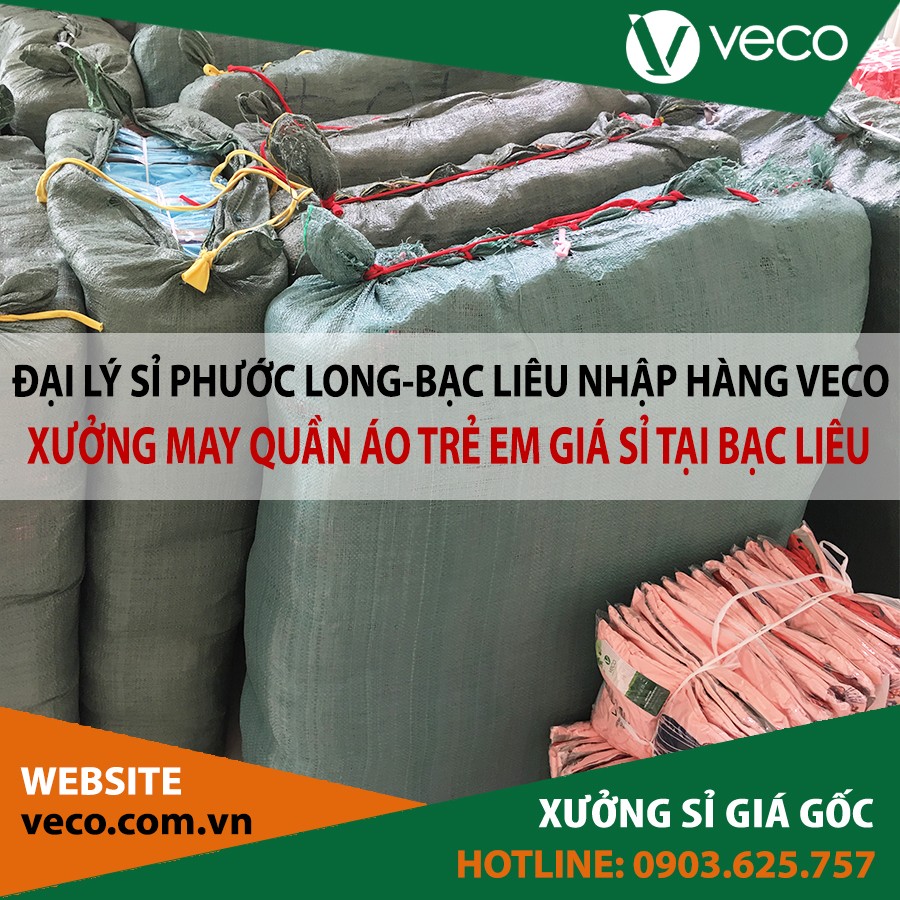 VECO-Xưởng may quần áo trẻ em giá sỉ tại Bạc Liêu